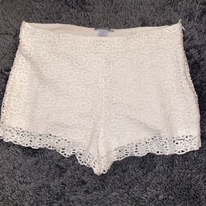Charlotte Rouse floral pattern eyelet shorts